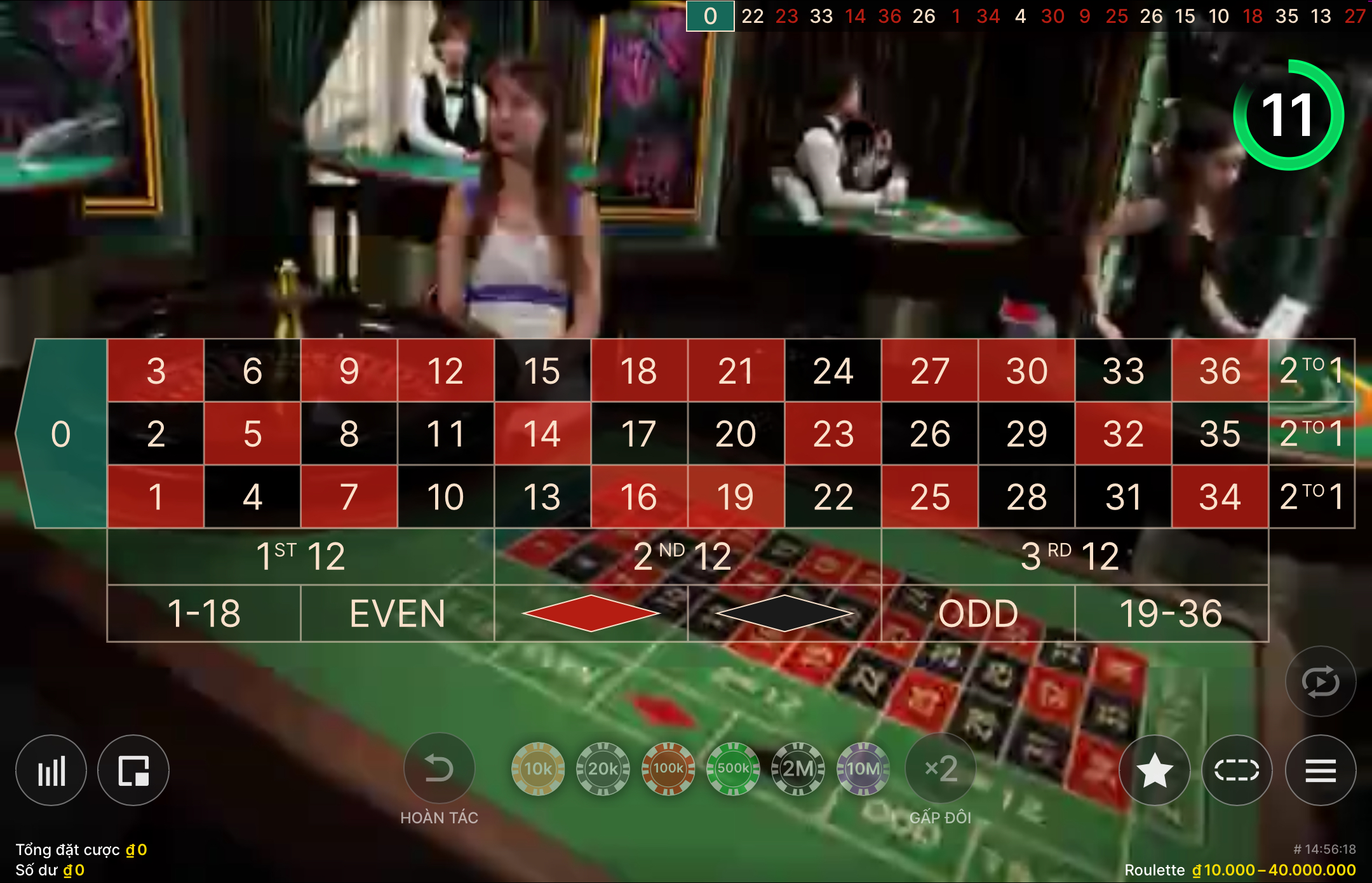 Đa dạng chiến thuật đánh Roulette