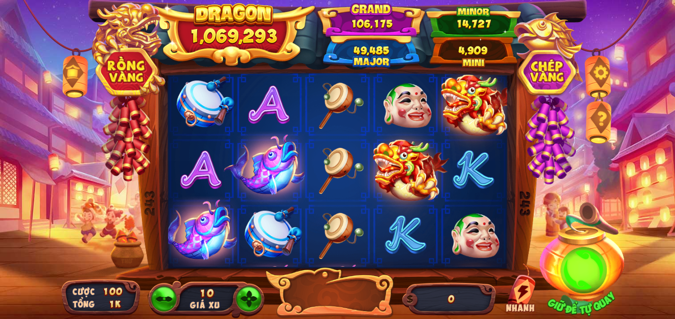 Game slot Hội pháo đêm trăng với tỷ lệ thưởng cực cao tại May88 