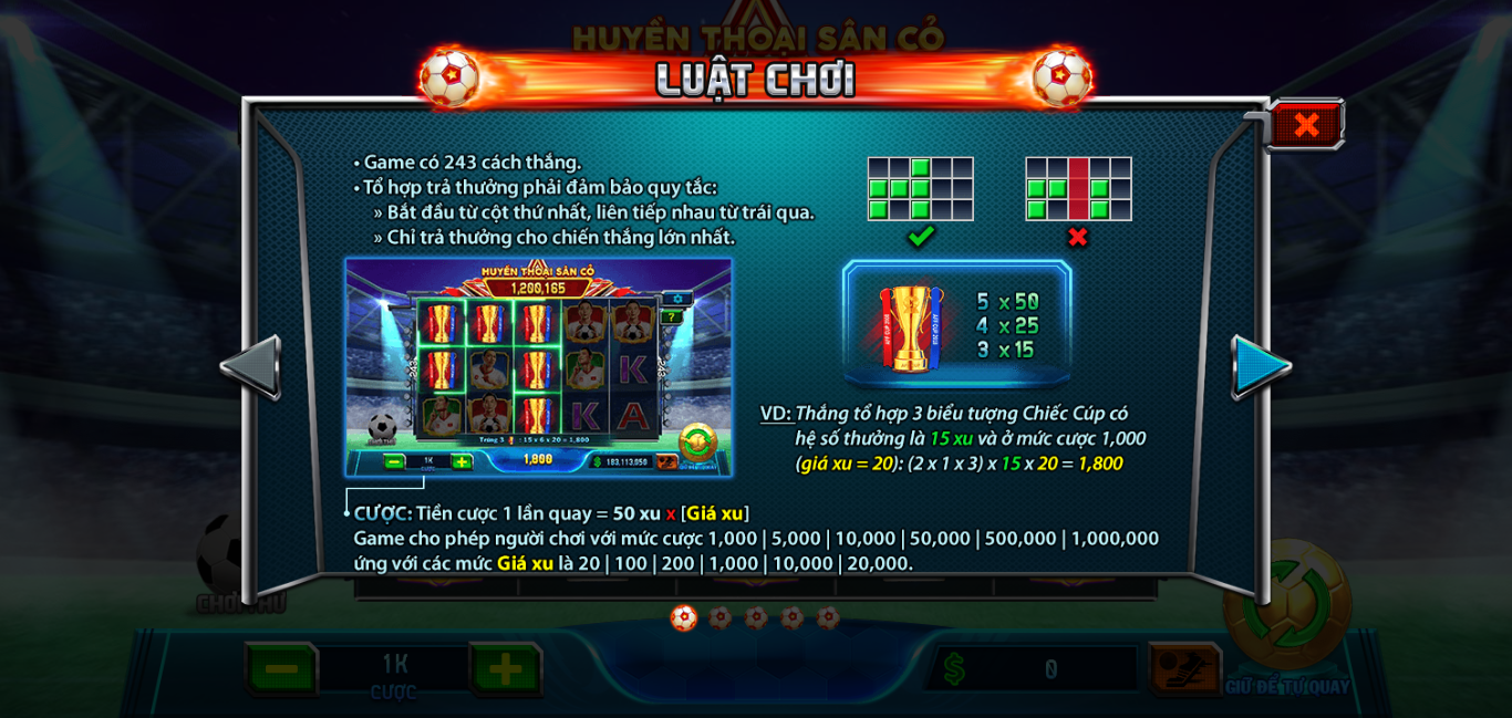 Slot game Huyền thoại sân cỏ May88 