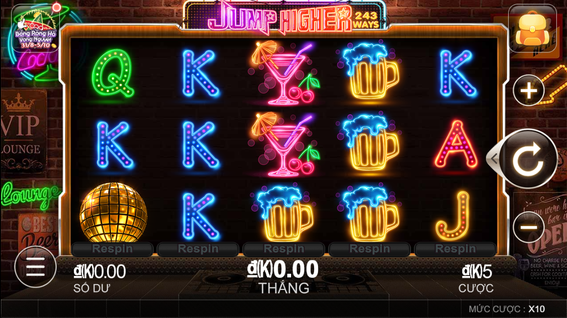 Jump Higher – Game slot sở hữu giao diện đẹp mê tại May88 