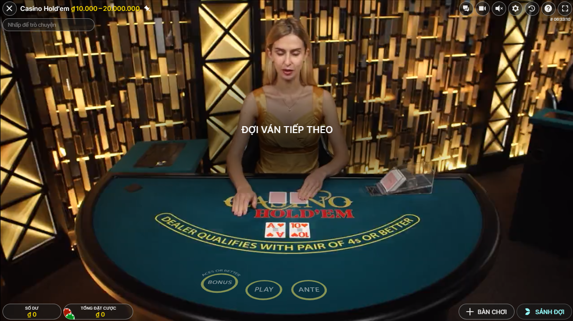 Hướng dẫn chơi bài Poker sảnh game livestream tại May88 