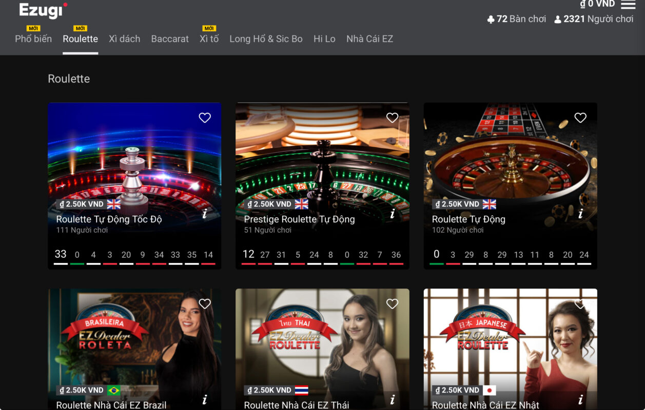 Nhiều hình thức đánh roulette