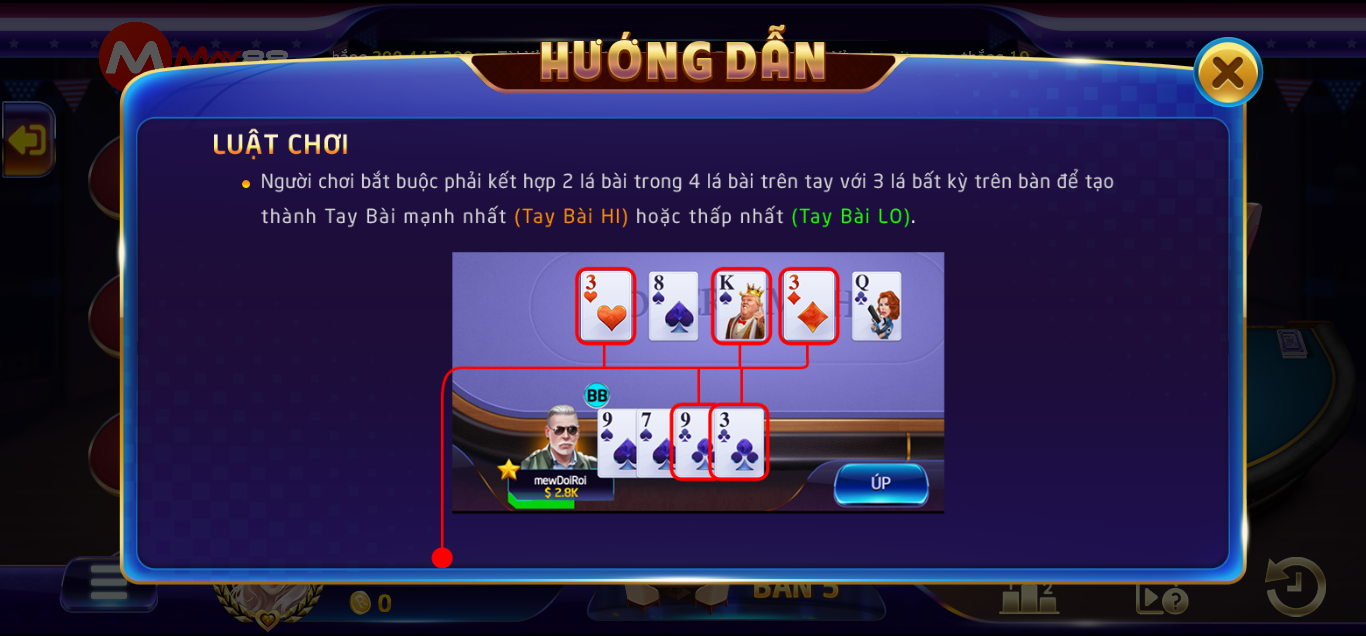 Chi tiết về game bài Poker Ohama tại nhà cái May88 