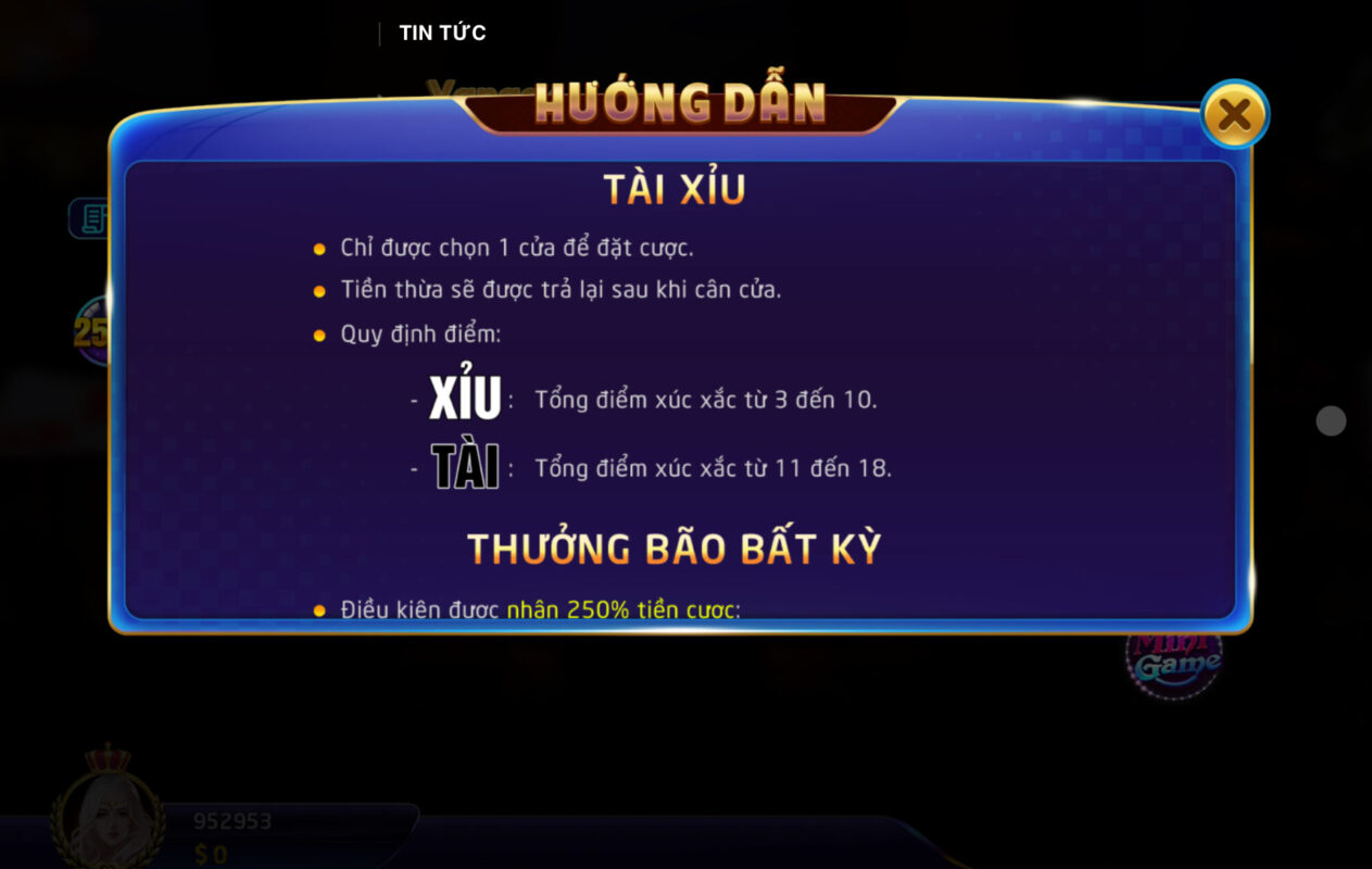 thủ thuật chơi Tài xỉu mini